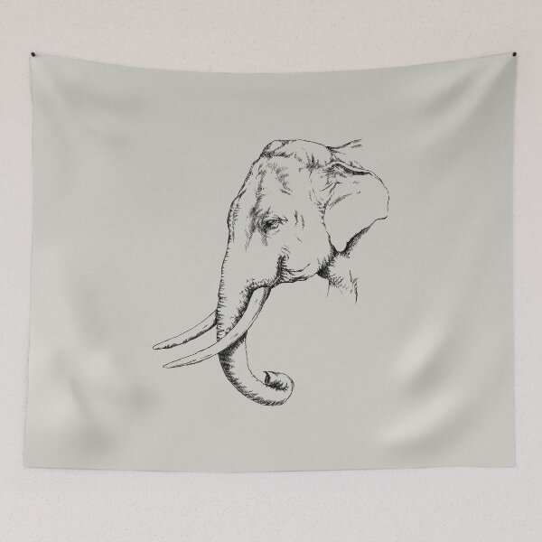Item preview, Asian Elephant Portrait (bright background) designed and sold by MMMSdesigns.