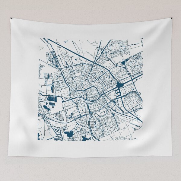Item preview, Kopie von Kopie von Kopie von Kopie von Kopie von Kopie von Kopie von Lisbon map city map poster - modern gift with city map in dark blue designed and sold by 44spaces.