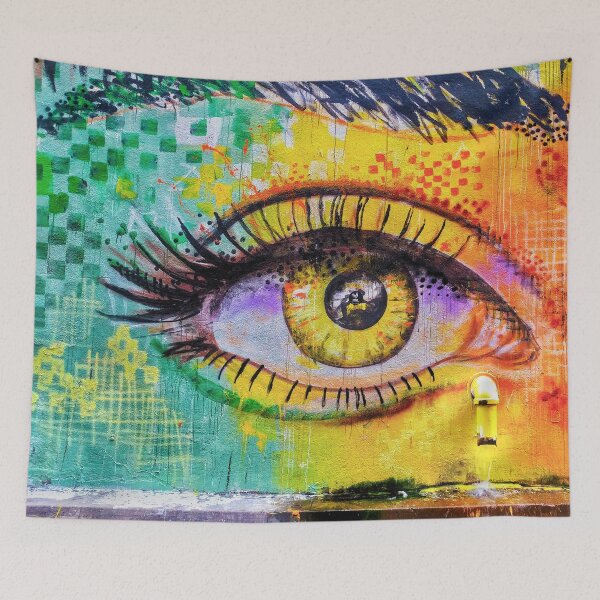 Item preview, London Souvenir Union Jack British Flag Crying Eye Graffiti Art designed and sold by mamazita.