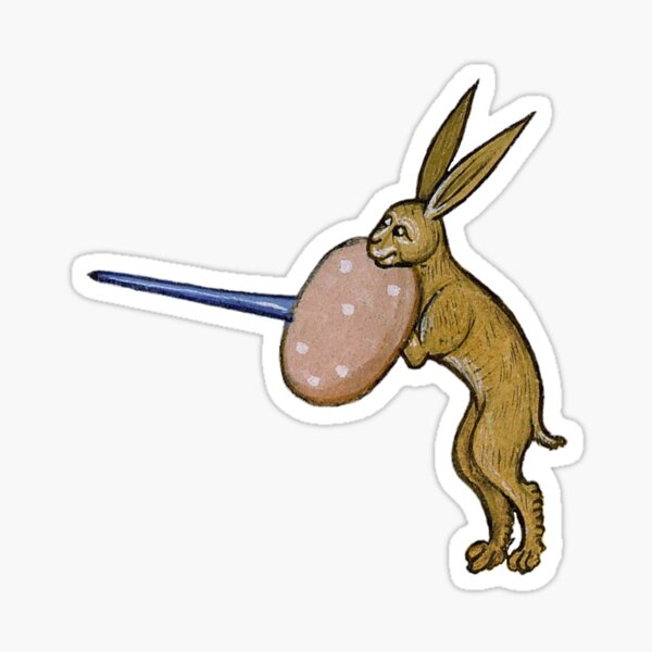 Vista previa del artículo con la obra «Sword & Shield Bunny - Conejo Guerrero Medieval», diseñado y vendido por emovendo.