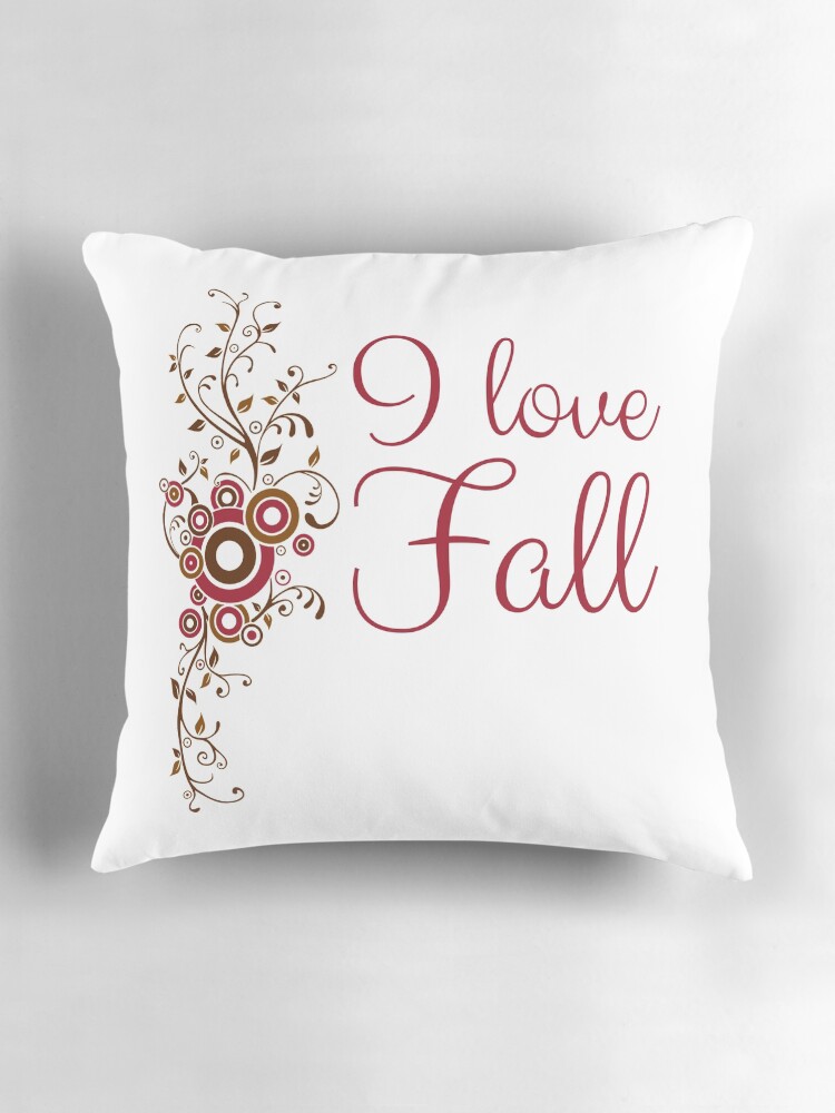 Thumbnail 3 of 4, Pillow, "I Love Fall" designed and sold by KateMarc.