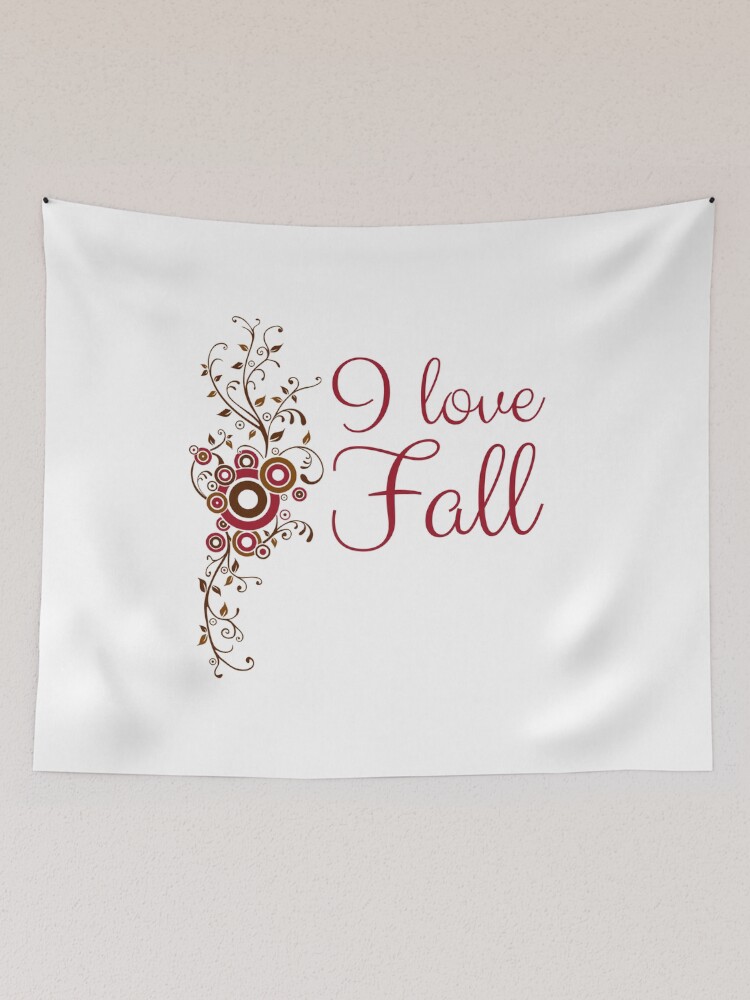 Thumbnail 2 of 3, Tapestry, "I Love Fall" designed and sold by KateMarc.