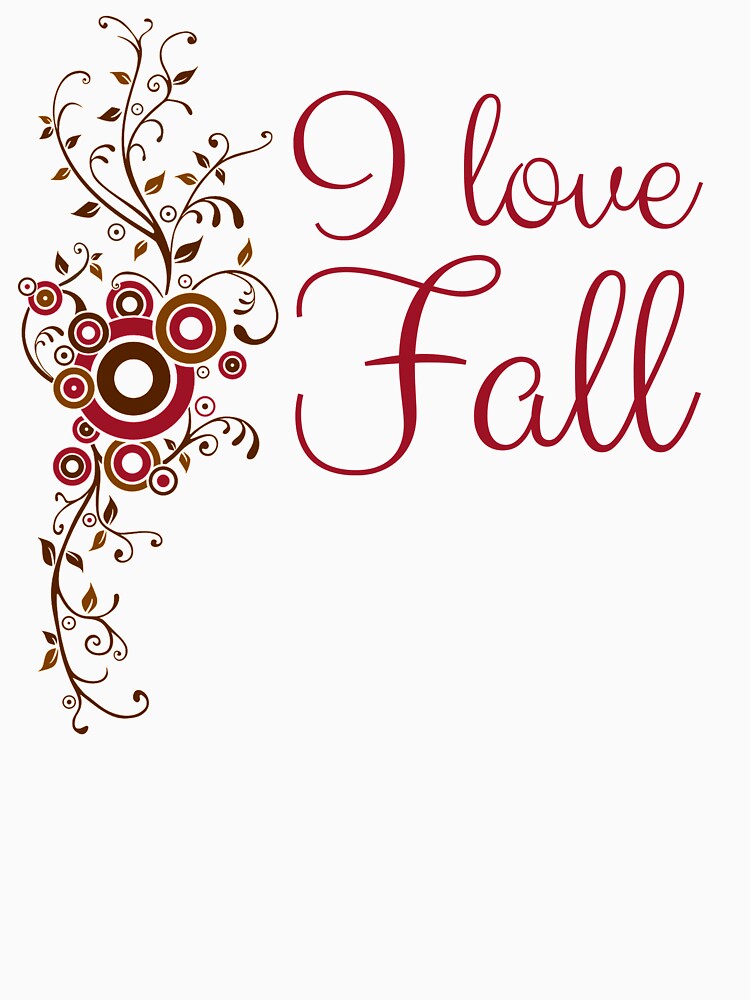 Thumbnail 6 of 6, Pullover Hoodie, "I Love Fall" designed and sold by KateMarc.