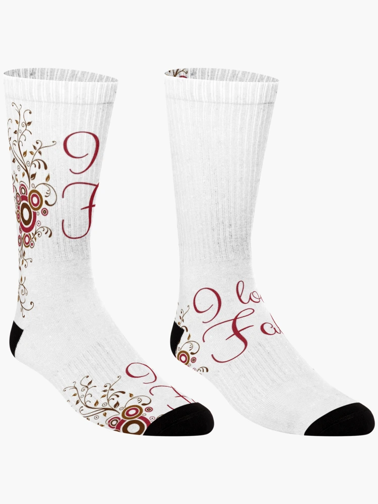 Thumbnail 3 of 5, Socks, "I Love Fall" designed and sold by KateMarc.