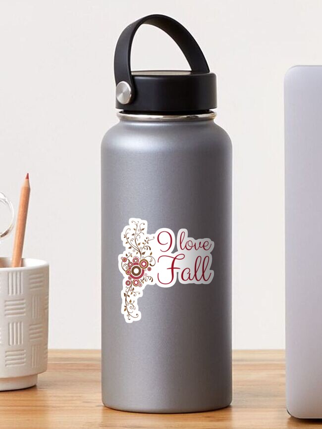 Thumbnail 1 of 3, Sticker, "I Love Fall" designed and sold by KateMarc.