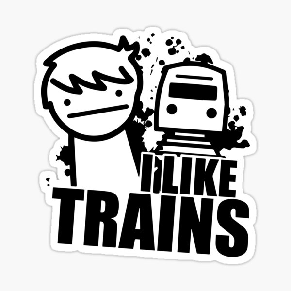 i like trains Sticker