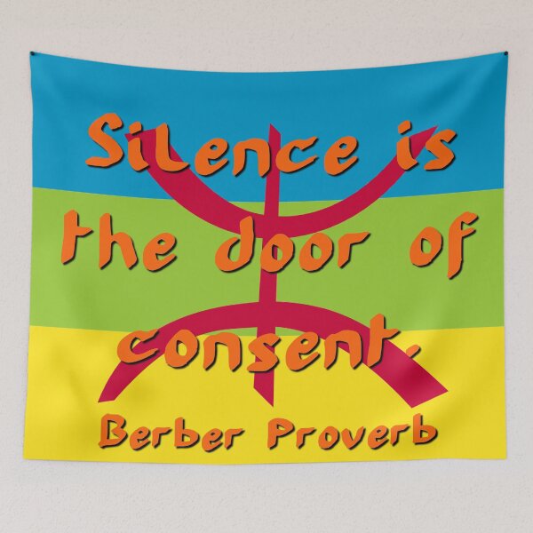 Item preview, Silence Is The Door - Berber Proverb designed and sold by CrankyOldDude.