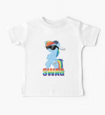 Rainbow Dash has ALL the SWAG Baby Tee