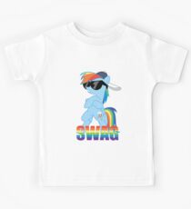 Rainbow Dash has ALL the SWAG Kids Tee