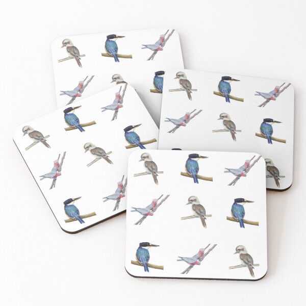 Item preview, Kookaburra Kingfisher Galah Pattern art designed and sold by RachaelCurryArt.