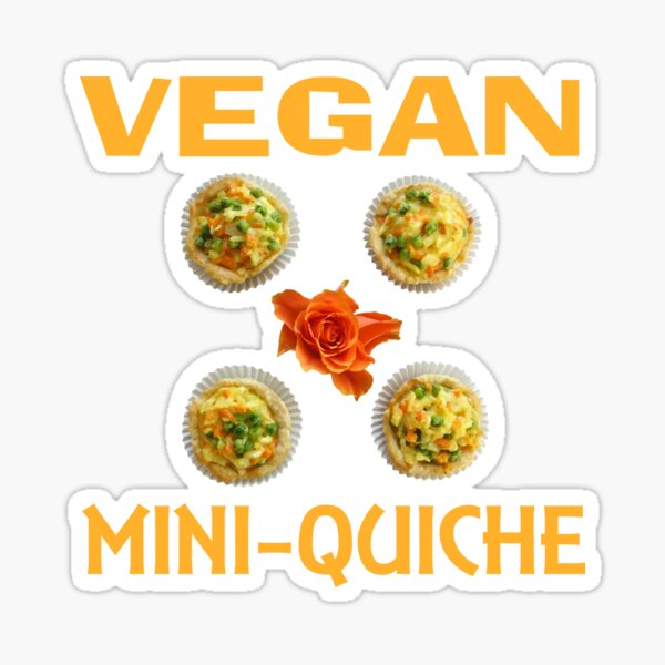 Vegane Mini-Quiche mit Rose Sticker