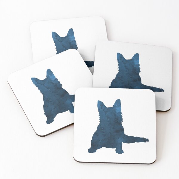 Item preview, German Shepherd - Dark Blue Dog Art Silhouette - Dogs designed and sold by TheJollyMarten.