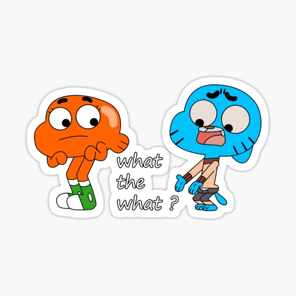 El asombroso mundo de Gumball, Gumball y Darwin, qué demonios Pegatina