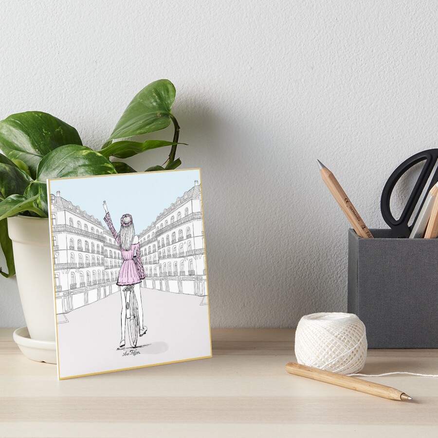 let's ride Art Board Print
