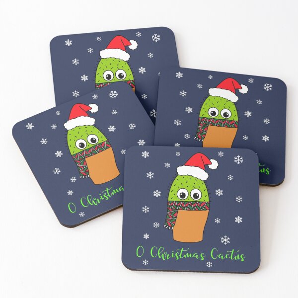 Item preview, O Christmas Cactus - Cute Cactus With Christmas Scarf designed and sold by DreamCactus.