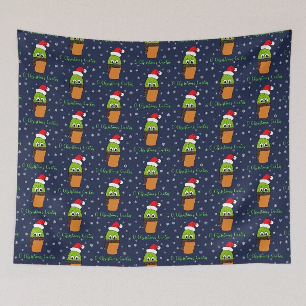 Artikelvorschau, O Christmas Cactus - Cute Cactus With Christmas Scarf entworfen und verkauft von DreamCactus.