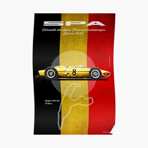 Spa Racetrack Vintage Poster