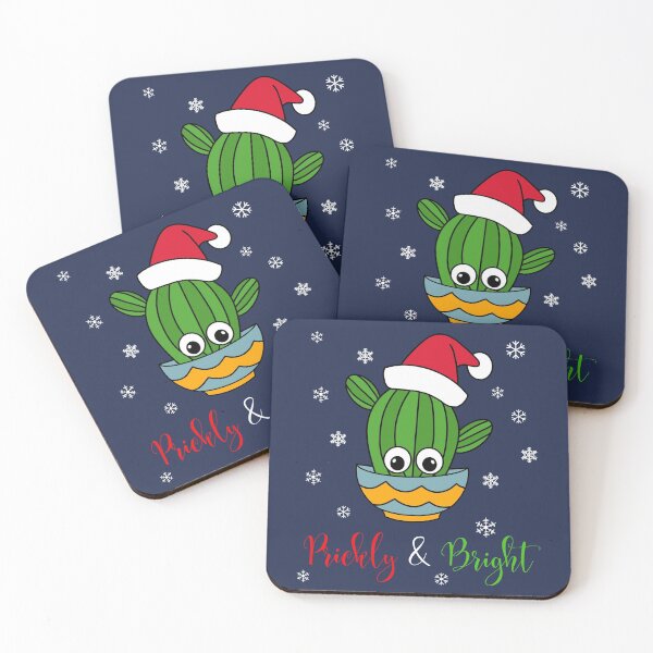 Item preview, Prickly And Bright - Cactus With A Santa Hat In A Bowl designed and sold by DreamCactus.