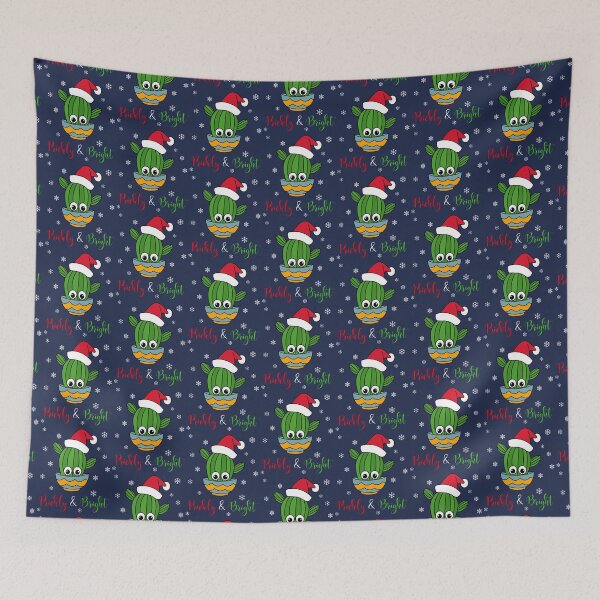 Item preview, Prickly And Bright - Cactus With A Santa Hat In A Bowl designed and sold by DreamCactus.