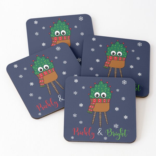 Item preview, Prickly And Bright - Christmas Cactus With Scarf designed and sold by DreamCactus.