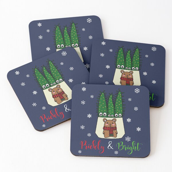 Artikelvorschau, Prickly And Bright - Eves Pin Cacti In Christmas Bear Pot entworfen und verkauft von DreamCactus.