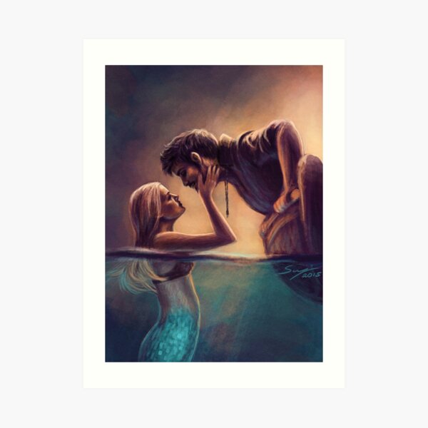 Captain Jones & The Mermaid Art Print
