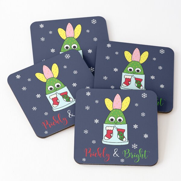 Item preview, Prickly And Bright - Hybrid Cactus In Christmas Themed Pot designed and sold by DreamCactus.