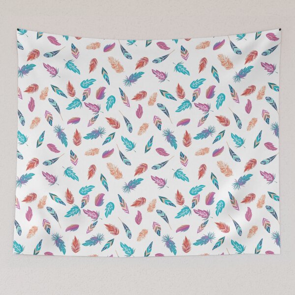 Item preview, Colorful Boho Feather pattern designed and sold by SweetCoolVibes.