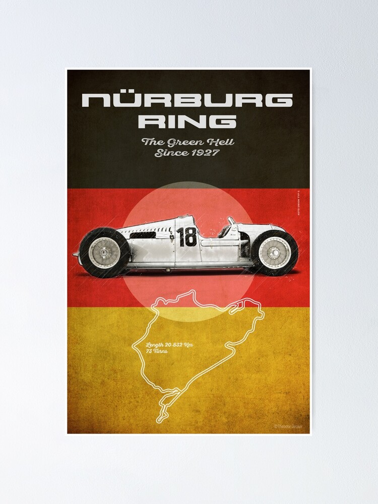 "Nürburgring Vintage Auto Union" Poster for Sale by theodordecker