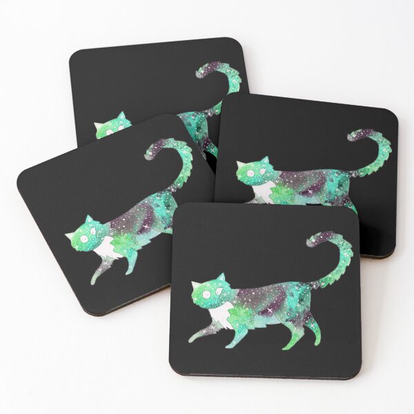 Item preview, Green galaxy cat designed and sold by alisonsadler.