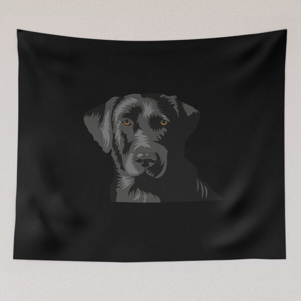 Item preview, A Black Labrador portrait illustration designed and sold by Gerald Waters.