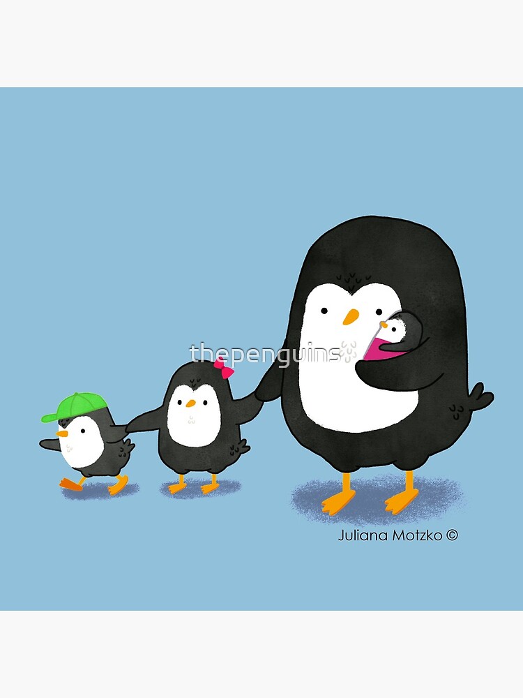 Penguin Dad and three kids by thepenguins