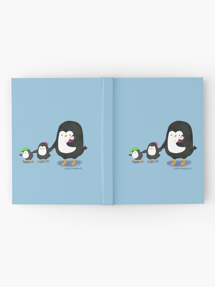Alternate view of Penguin Dad and three kids Hardcover Journal