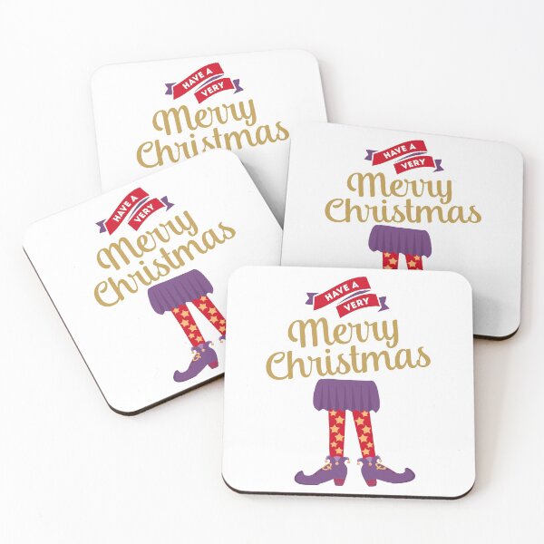 Item preview, Merry Christmas Elf and Dwarf Legs Collection in Striped Stockings and Funny Boots Typography Set designed and sold by SKETCHEAJ.