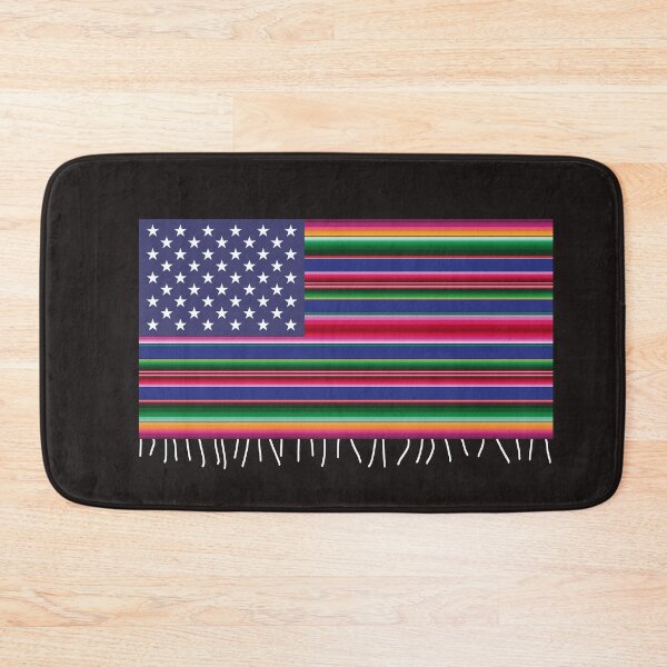Item preview, Mexican American serape United States flag designed and sold by BlueFernSupply.