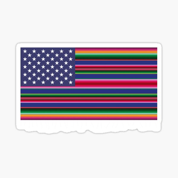 U.S.A / Mexico Dual Flag Novelty Sticker LOT NEW