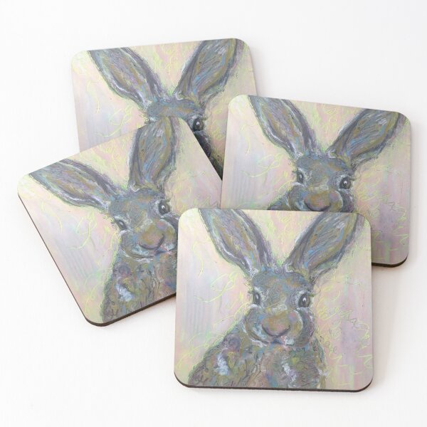 Item preview, Colourful Hare Peach background designed and sold by Merlinsmates.