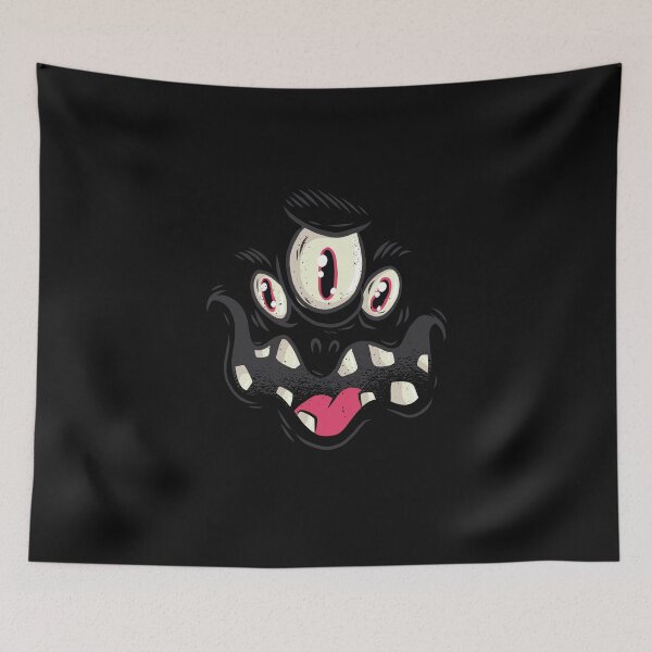 Item preview, black monster, monster face designed and sold by DerSenat.