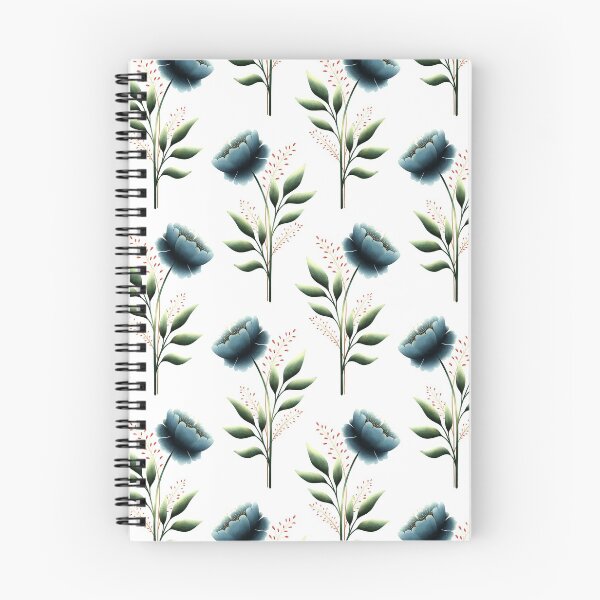 Item preview, Blue and green peony illustration floral pattern designed and sold by HannaPaulina.