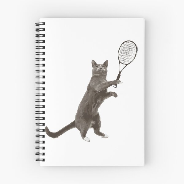 Item preview, Cat plays tennis designed and sold by AkraidaxDesign.