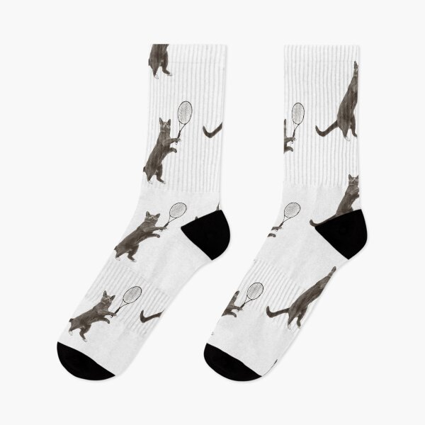 Item preview, Cat plays tennis designed and sold by AkraidaxDesign.