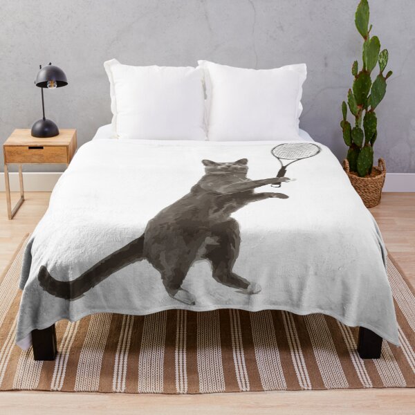 Item preview, Cat plays tennis designed and sold by AkraidaxDesign.