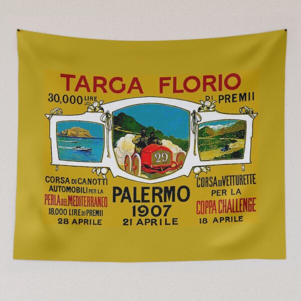 Item preview, TARGA FLORIO: Vintage Palermo Auto Racing Print designed and sold by posterbobs.