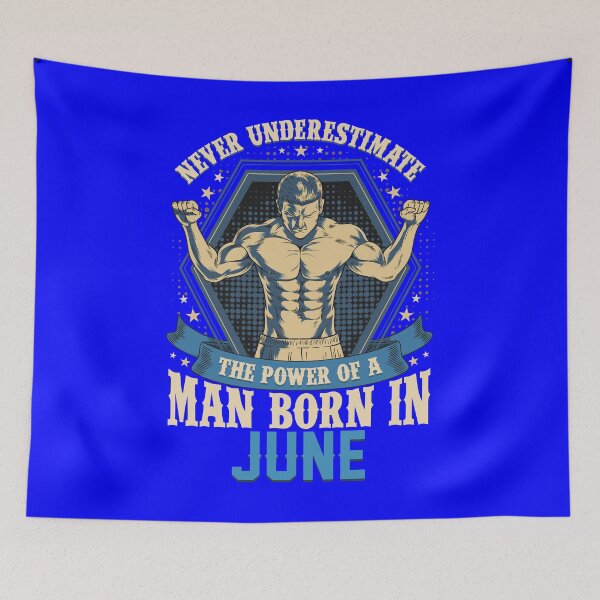 Item preview, Never Underestimate Power Man Born in June designed and sold by Hananiah Merch.