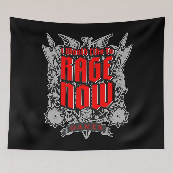 Item preview, I Would Like To Rage Now Barbarian RPG Gamer D20 Dice designed and sold by GrandeDuc.