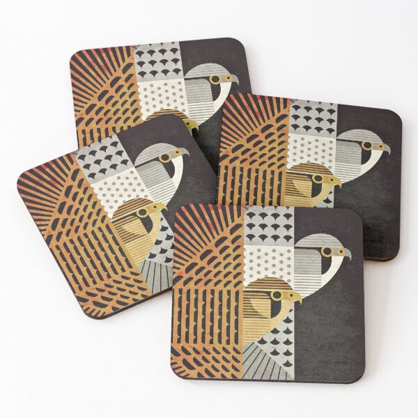 Eurasian Kestrels Coasters (Set of 4)