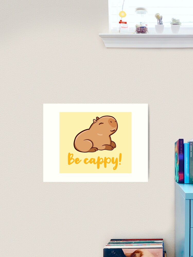 Pegatina for Sale con la obra «¡Carpincho lindo, sé cappy! Como un  capibara, capy» de manydoodles