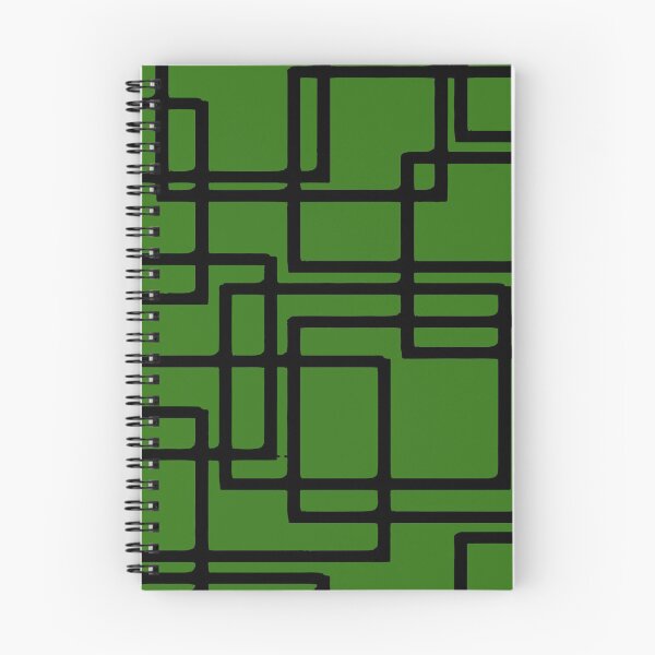 Item preview, Retro Modern Black Rectangles On Forest Green designed and sold by taiche.