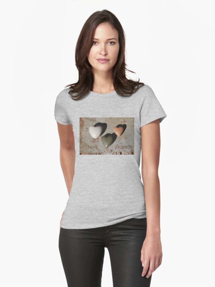 Thumbnail 1 of 3, Fitted T-Shirt, Love Your Friends designed and sold by girlsnight.