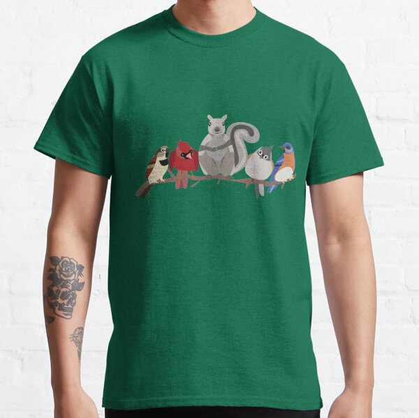 native virginia backyard birds and squirrel Classic T-Shirt